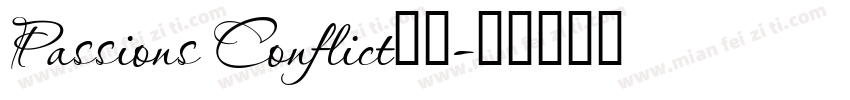 Passions Conflict字体字体转换